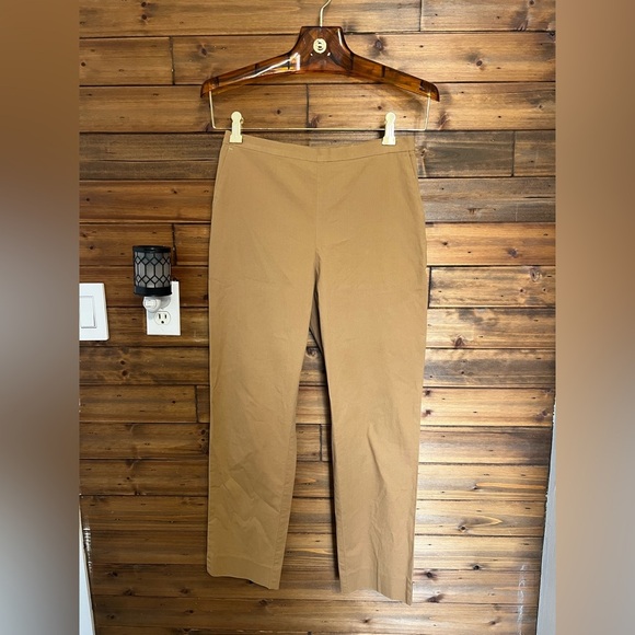Eileen Fisher Pants - Eileen Fisher woman’s cotton  straight leg tan trousers size 2